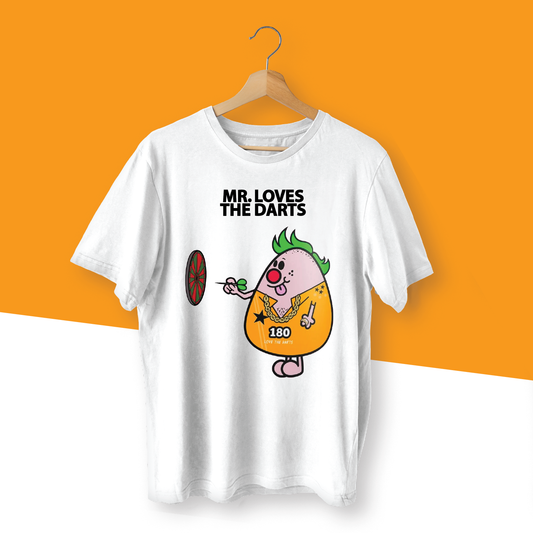 MR. LOVES THE DARTS MR. MEN INSPIRED T-SHIRT - 0199