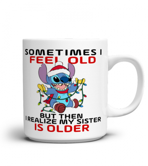 SOMETIMES I FEEL OLD STITCH MUG 1011