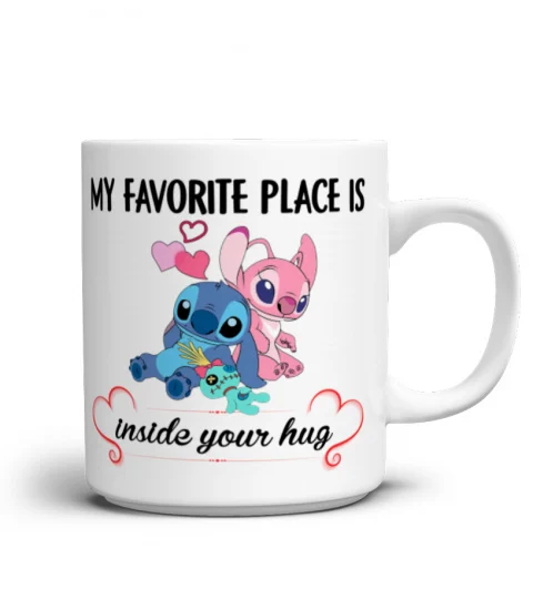 MY FAVOURITE PLACE IS UNDER YOUR HUG STITCH MUG 1024