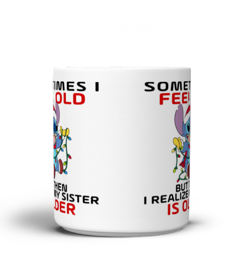 SOMETIMES I FEEL OLD STITCH MUG 1011