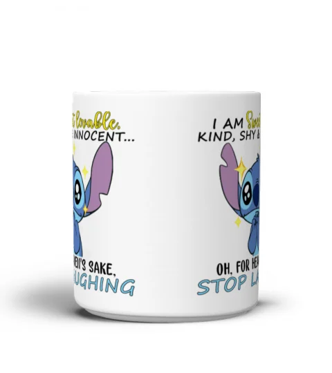 I AM SWEET, LOVABLY, KIND, SHY & INNOCENT STITCH MUG 1013