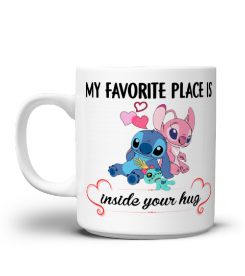 MY FAVOURITE PLACE IS UNDER YOUR HUG STITCH MUG 1024