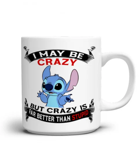 I MAY BE CRAZY STITCH MUG 1007