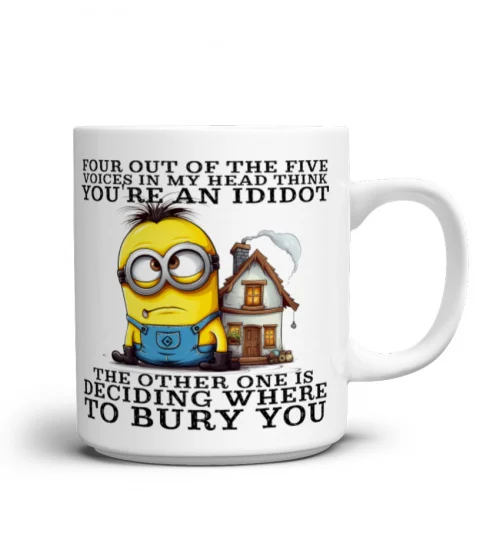 Four Out Of The Five Voices In My Head - Novelty Minion Mug 1015