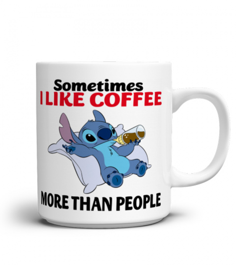 I LIKE COFFE MORE THAN PEOPLE STITCH MUG 1009