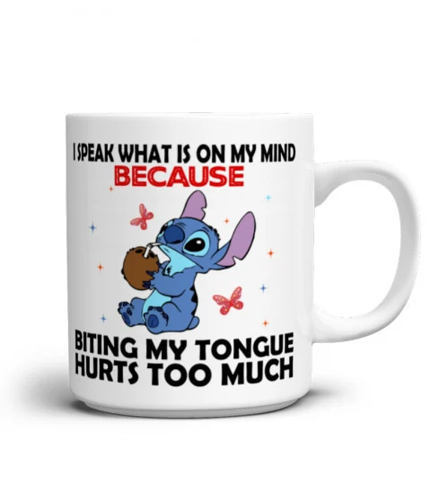 I SPEAK WHAT IS ON MY MIND STITCH MUG 1005