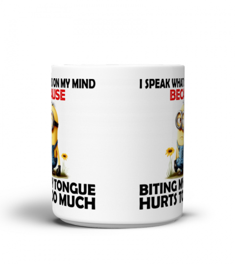 I Speak What Is On My Mind - Novelty Minion Mug 1019