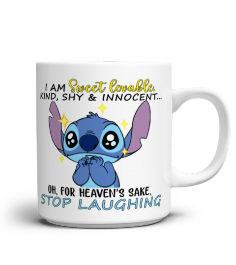 I AM SWEET, LOVABLY, KIND, SHY & INNOCENT STITCH MUG 1013